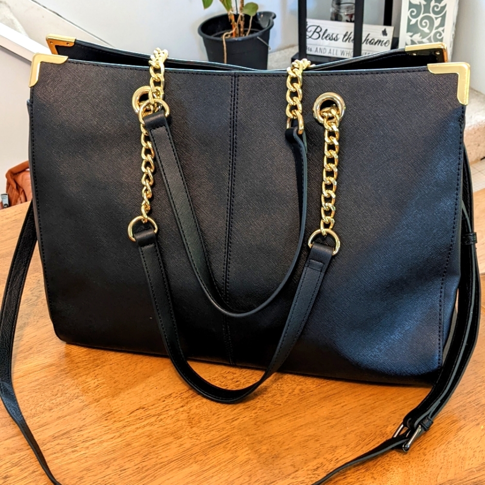 Brand New Black Leather Tote from Wilsons Leather. NWOT